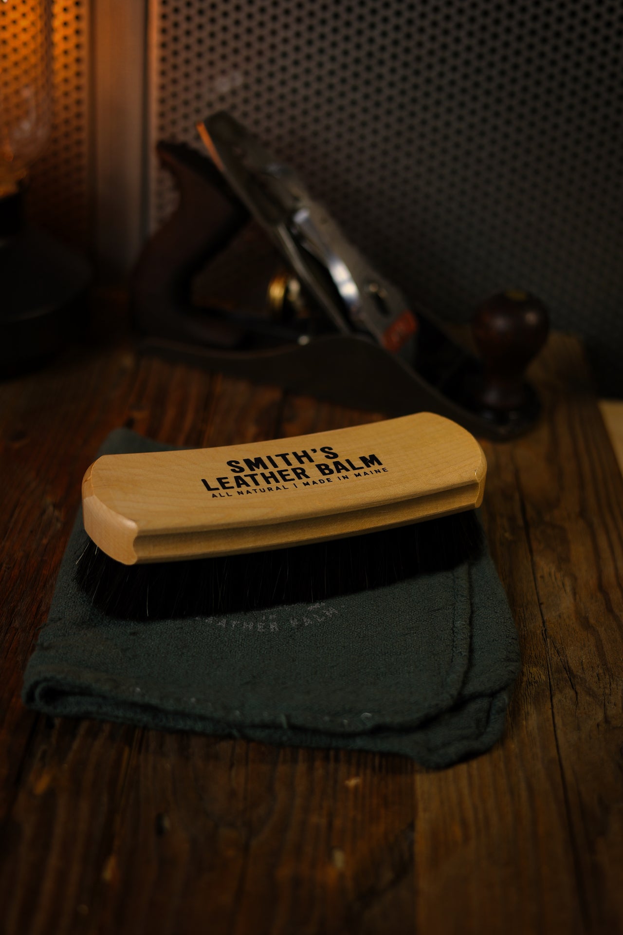 Smith's Leather Balm Horse Hair Brush